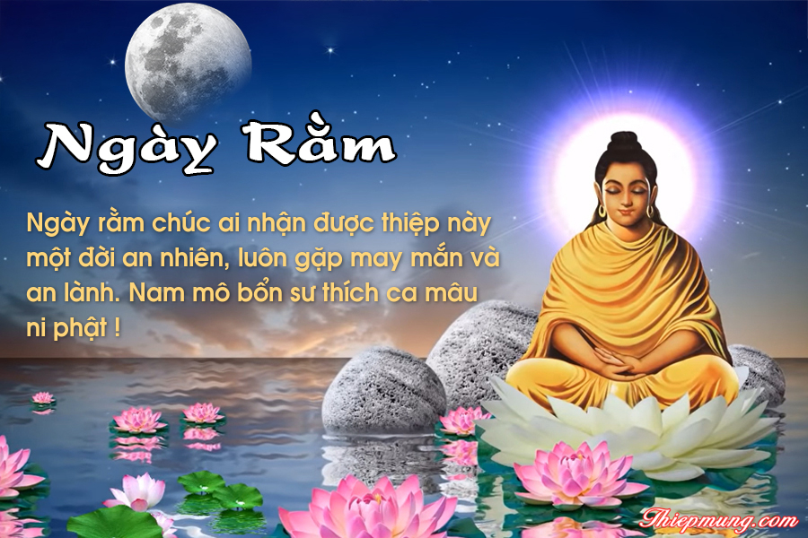 Top 10+ thiệp Phật kèm lời chúc ngày rằm 15 âm lịch may mắn, ý nghĩa - Hình 1