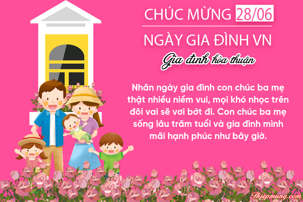 Top các mẫu thiệp chúc mừng Ngày gia đình Việt Nam 2022 đẹp và ý nghĩa nhất - Hình 8