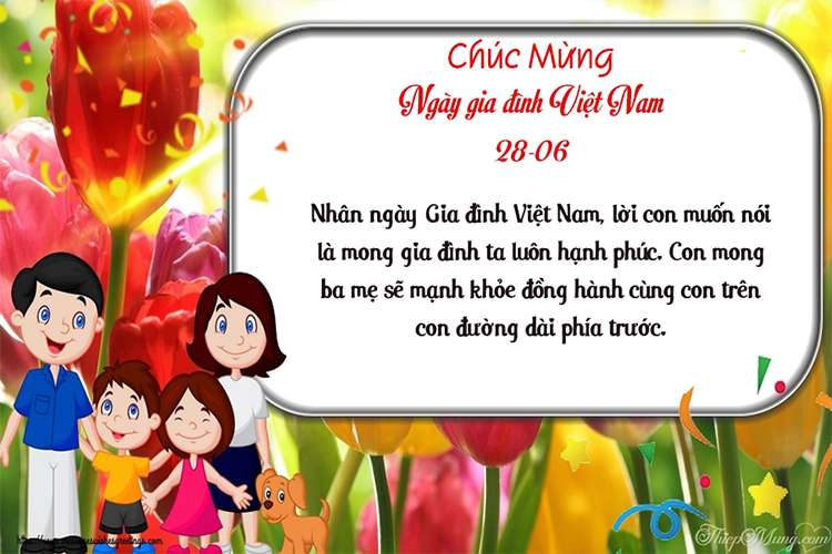 Top các mẫu thiệp chúc mừng Ngày gia đình Việt Nam 2022 đẹp và ý nghĩa nhất - Hình 5