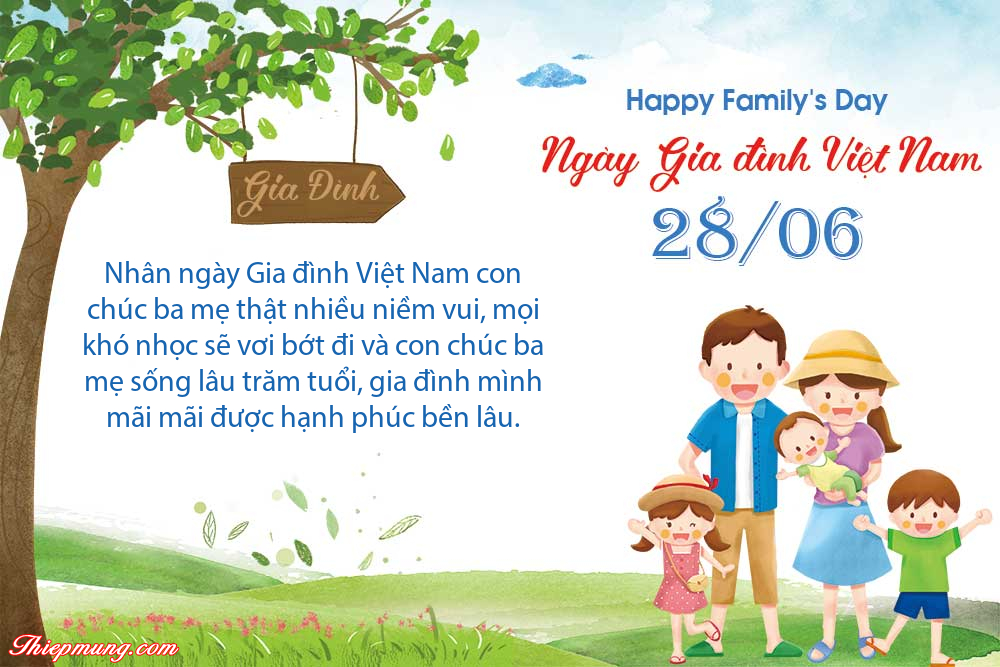 Top các mẫu thiệp chúc mừng Ngày gia đình Việt Nam 2022 đẹp và ý nghĩa nhất - Hình 7