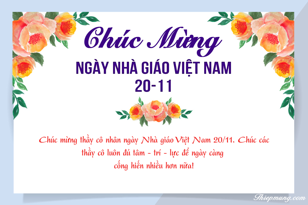 Top 15 mẫu thiệp chúc mừng 20/11 ngày Nhà giáo Việt Nam đẹp mới nhất - Hình 2