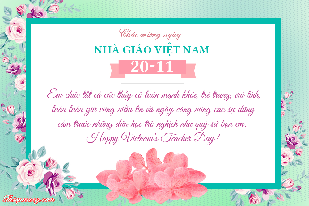 Top 15 mẫu thiệp chúc mừng 20/11 ngày Nhà giáo Việt Nam đẹp mới nhất - Hình 4