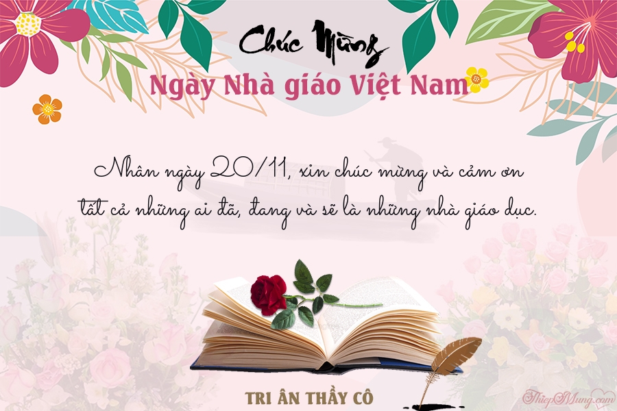 Top 15 mẫu thiệp chúc mừng 20/11 ngày Nhà giáo Việt Nam đẹp mới nhất - Hình 5