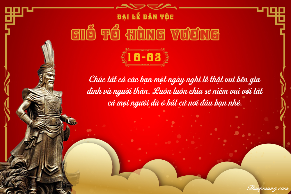 Top thiệp mừng Đại lễ Giỗ tổ Hùng Vương 10/3 mới nhất 2022 - Hình 1